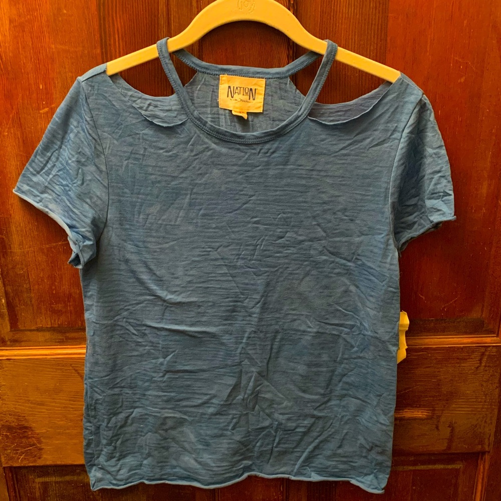 Nation LTD cold shoulder tee, Small, NWT